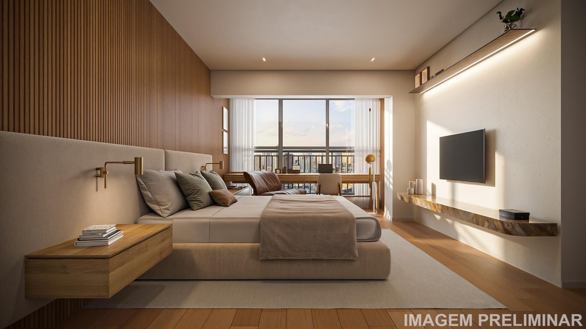 Suíte Master do Apartamento 269 m² do Monã Mooca