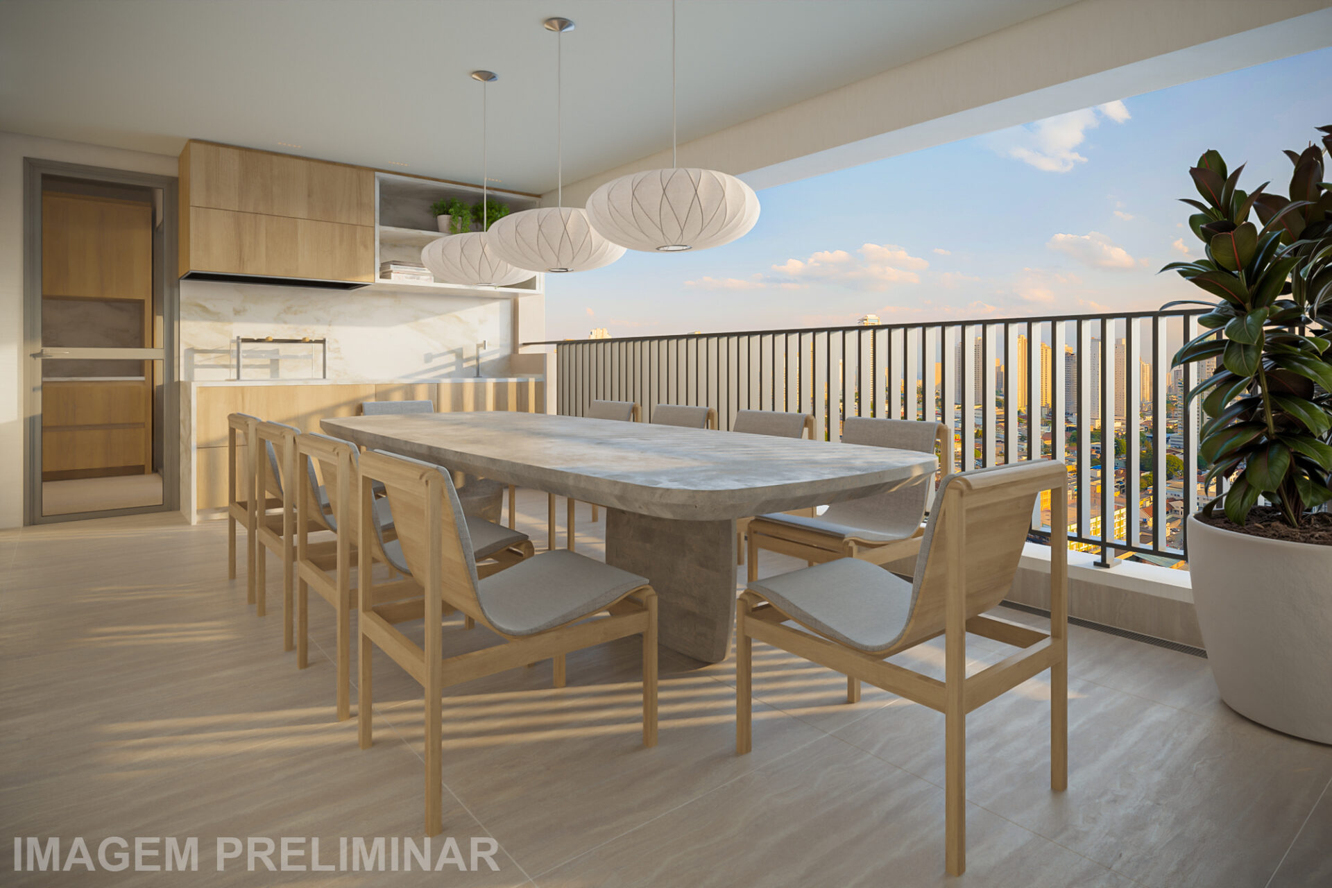 Terraço do Apartamento 136 m² do Monã Mooca