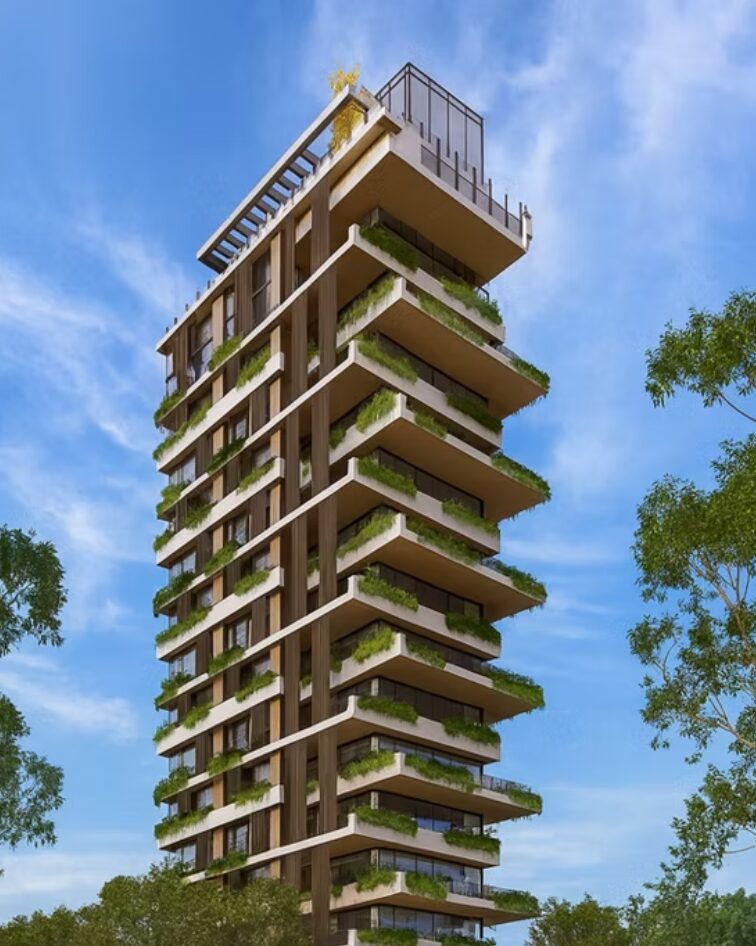 Fachada Contemporânea Do Lux 590 Itaim Bibi Com Design De Pablo Slemenson, Torre Única Em Esquina Nobre Da Rua Jesuíno Arruda Com A Rua Bandeira Paulista.