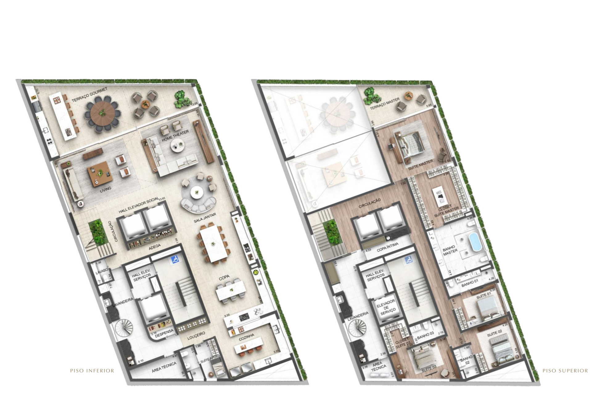 Lux 600 Vila Nova Conceição - Planta Duplex de 731 m²