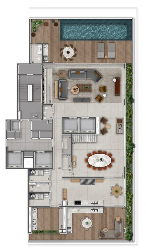 Gran Oscar Ibirapuera - Planta Casa Suspensa de 636m² (Piso Inferior) 