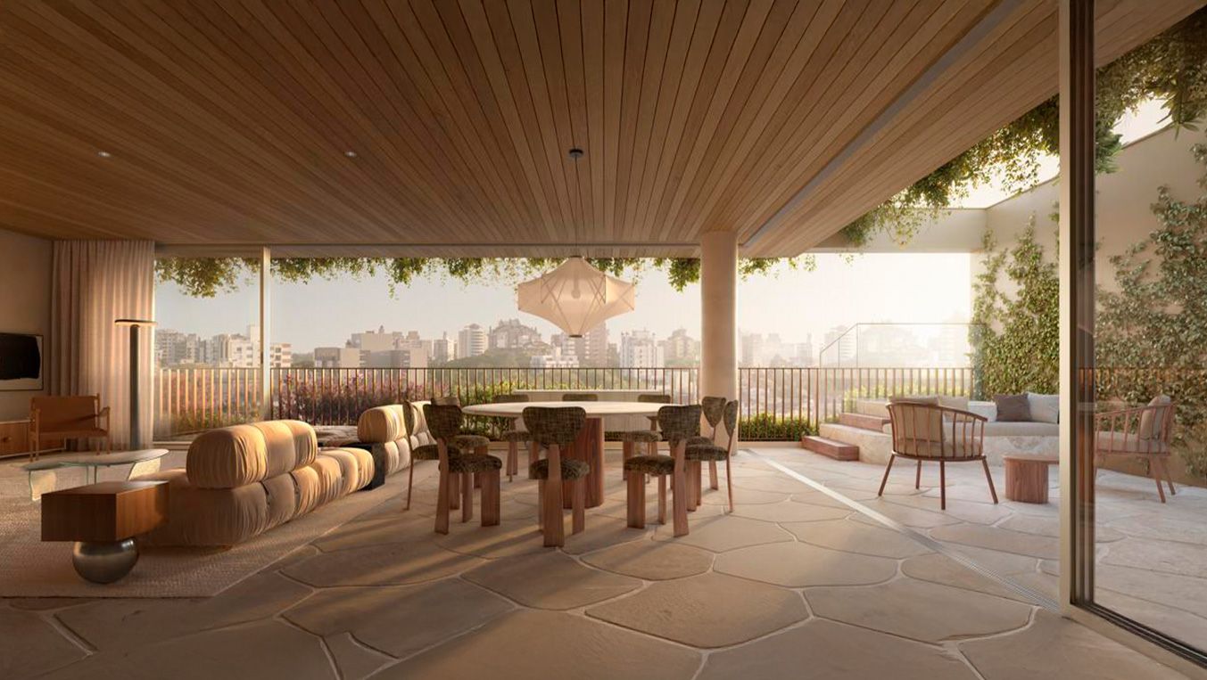 Living com Vista do Garden de 270m² - Lançamento - CASA ALBA Jardim América - Empreendimento