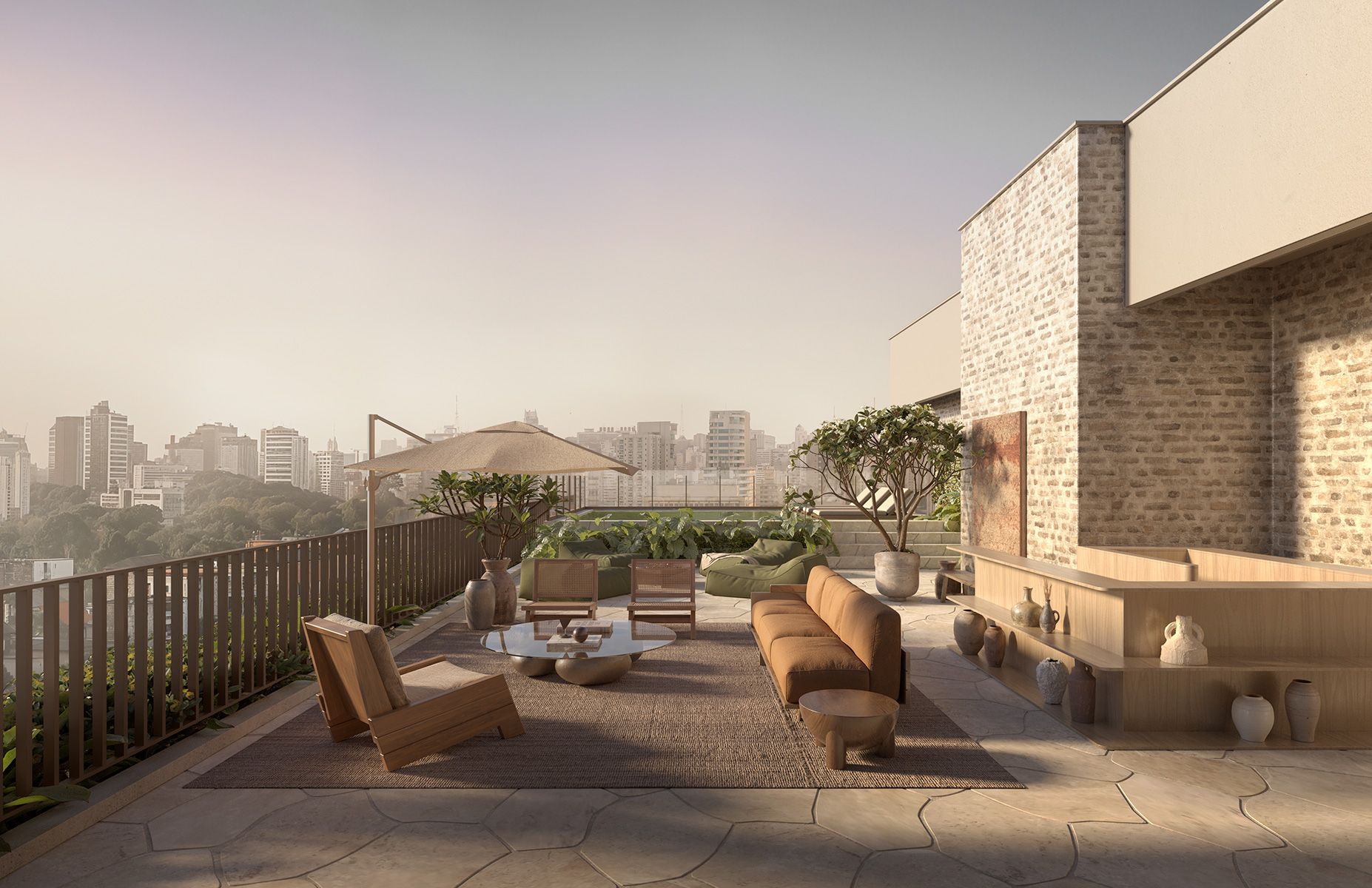 Vista do Piso Superior da Cobertura Duplex de 453m² - Lançamento - CASA ALBA Jardim América - Empreendimento