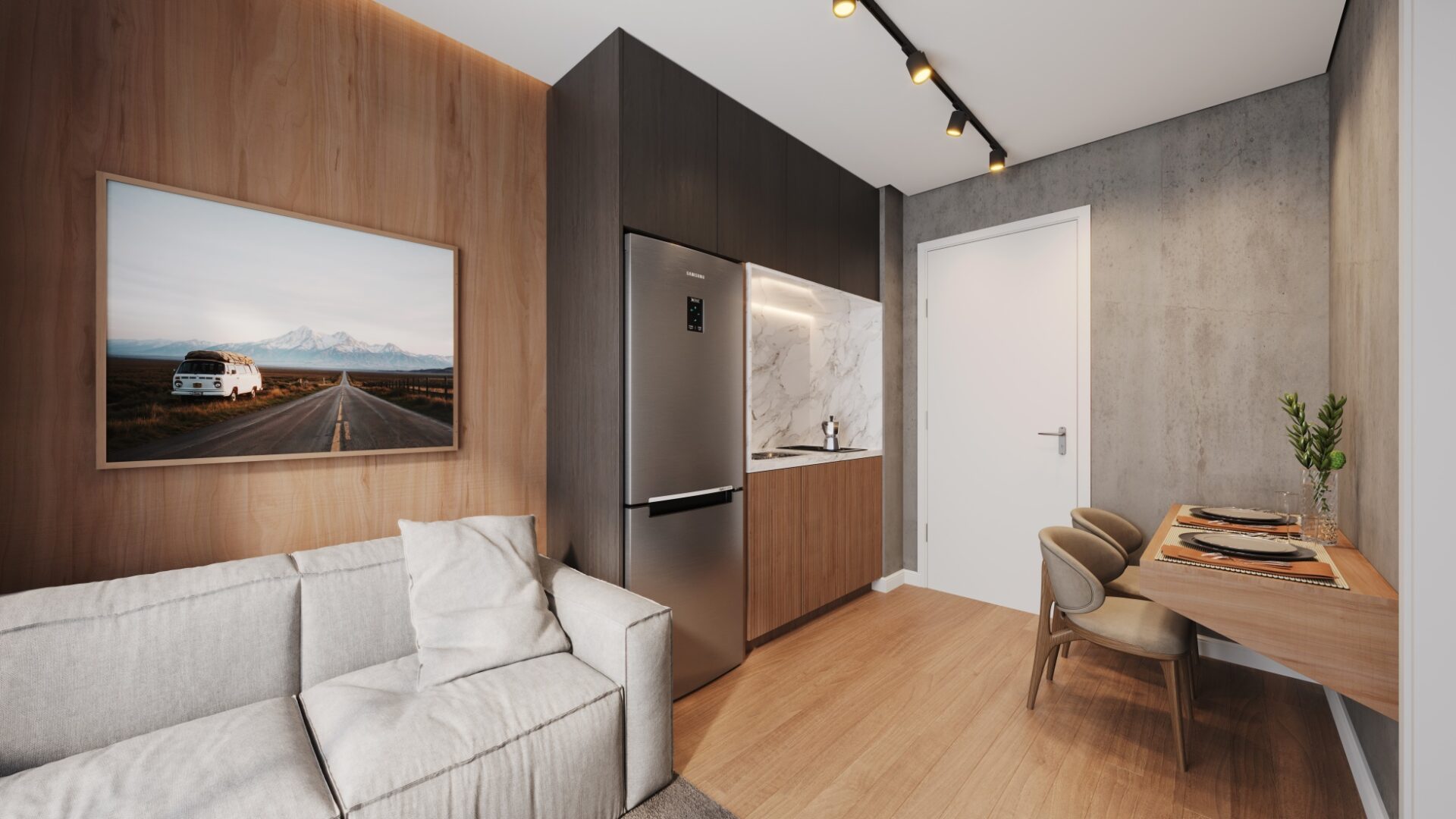 1 Dormitório com 32m² (Living e Cozinha) - Vitacon Jardins