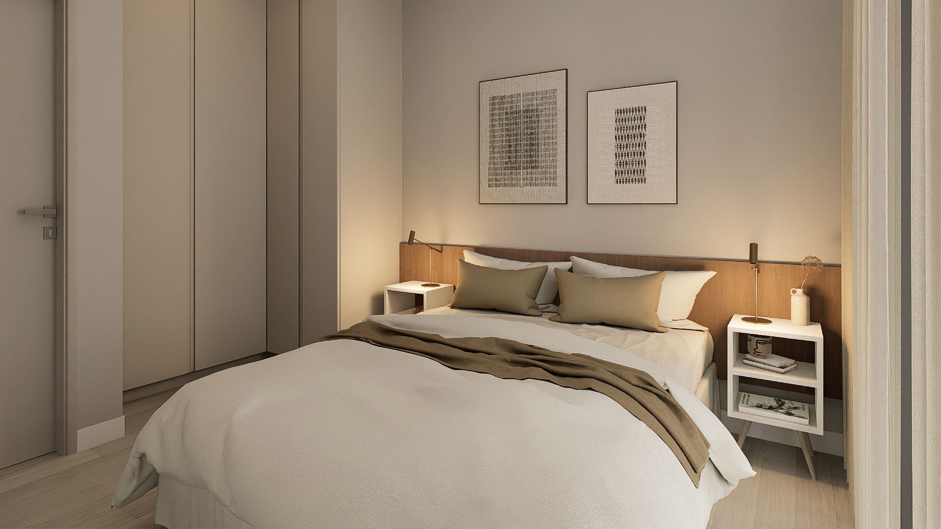 1 Dormitório com 40m² - Quarto - Stay Moema by Helbor - Studios Mobiliados para Investimento - Moema