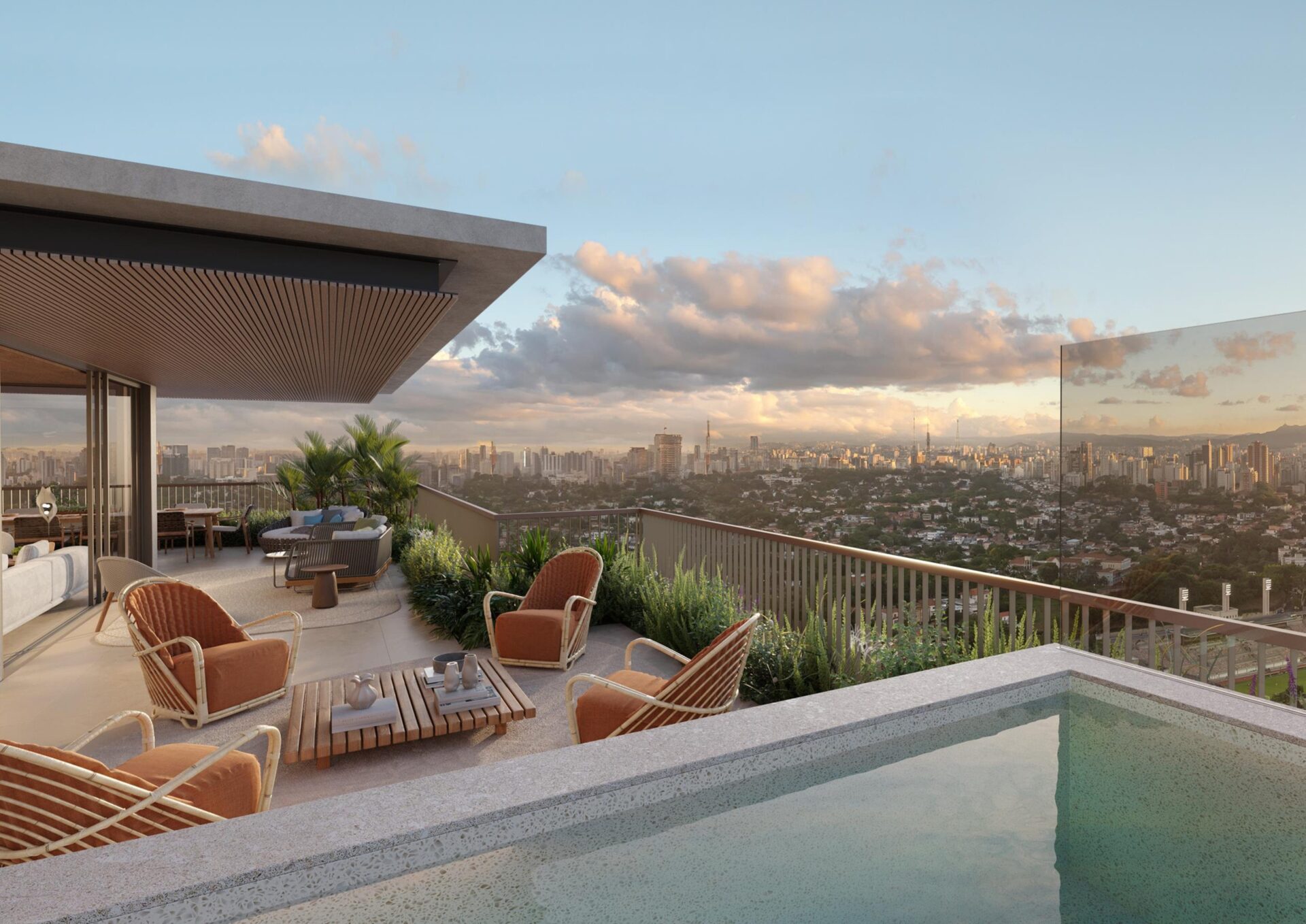 Cobertura Duplex Piso Superior com Piscina do LIGNEA Higienópolis