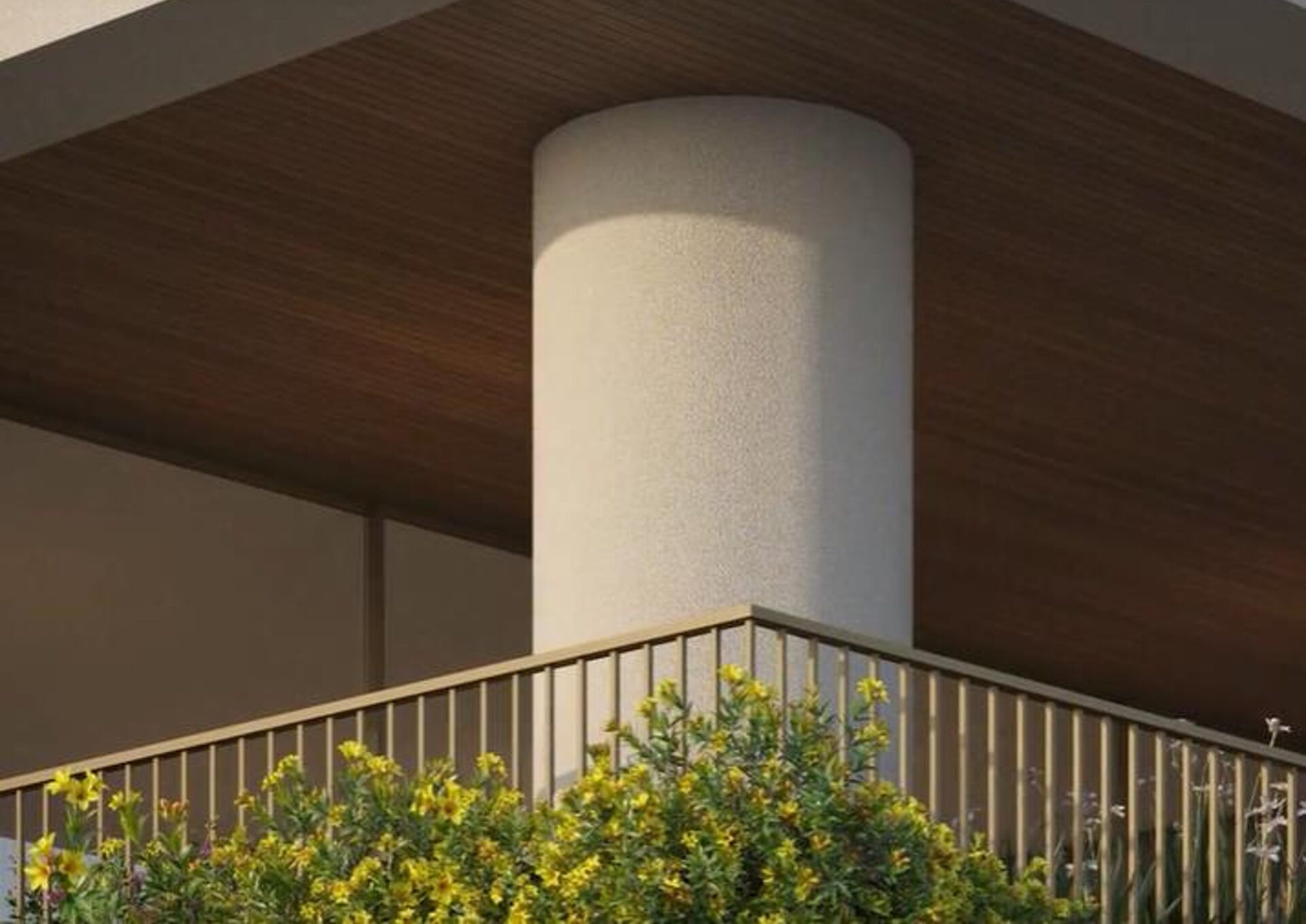 Detalhes do Terraço do Apartamento Tipo do LIGNEA Higienópolis