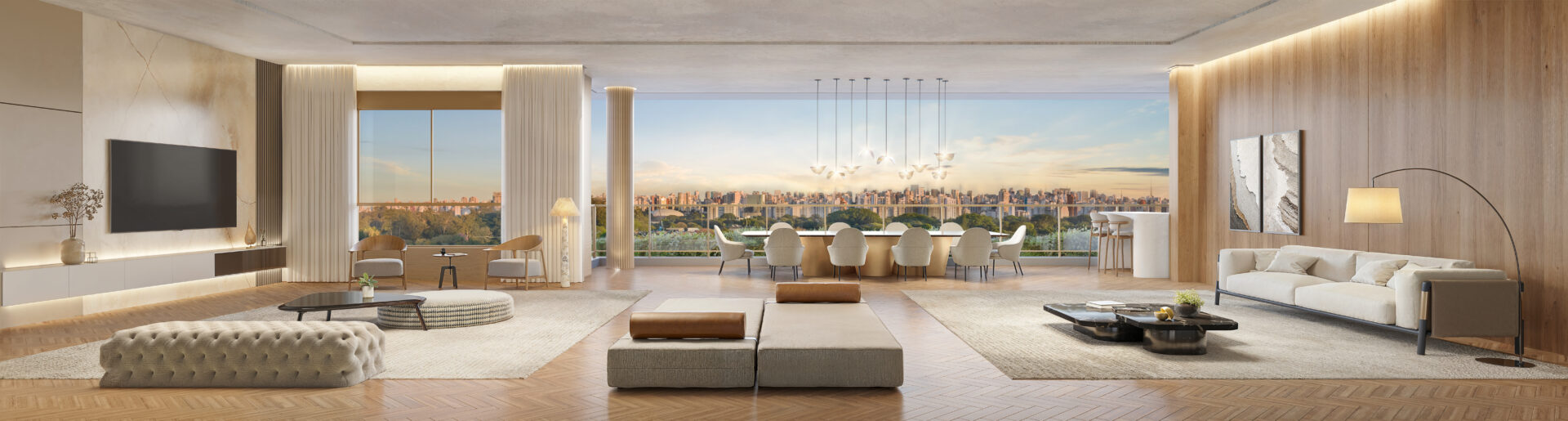 Living de 272m² - PORTRAIT Parque do Ibirapuera