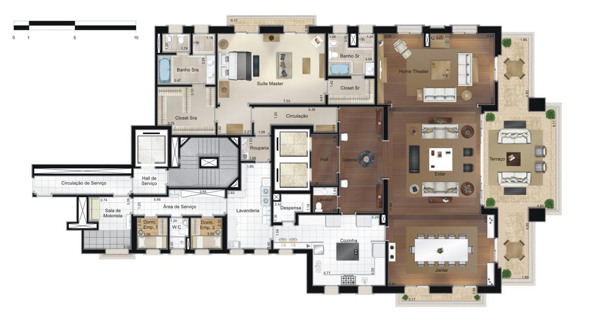 106 Seridó - Planta Planta de 400m² - Opção 2