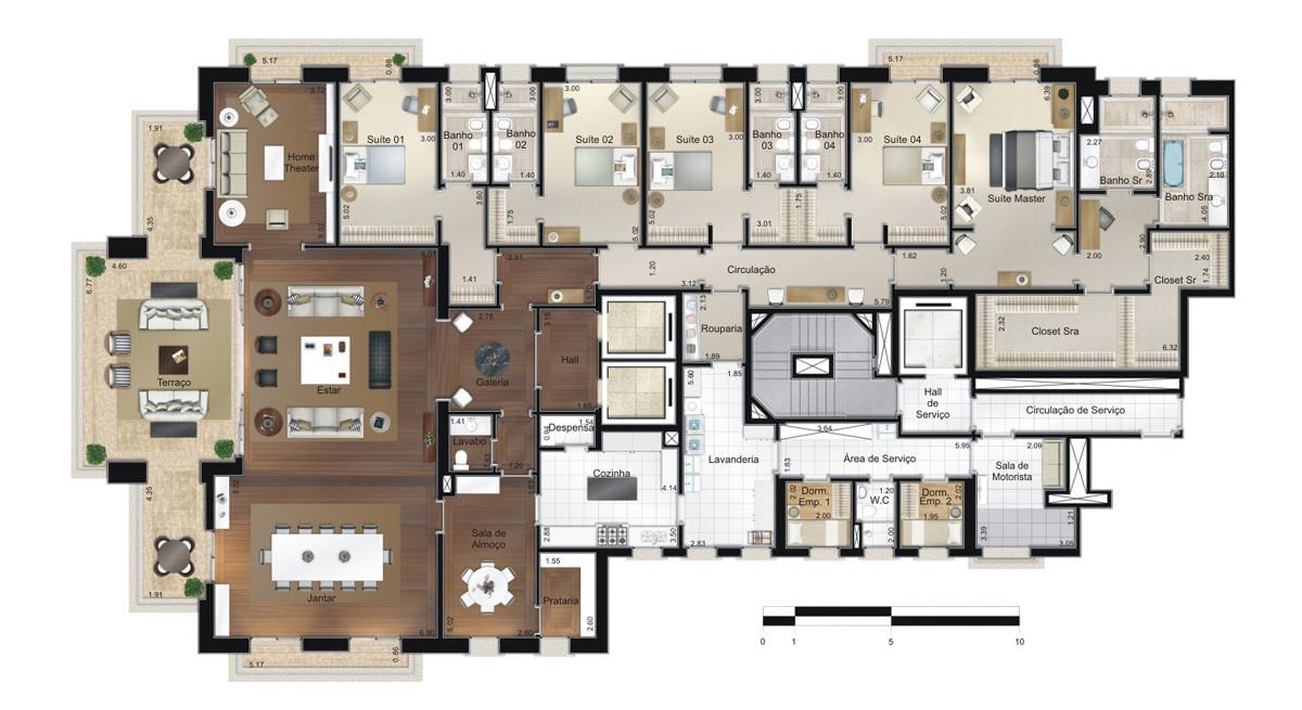 106 Seridó - Planta Planta de 500m² - Opção 2