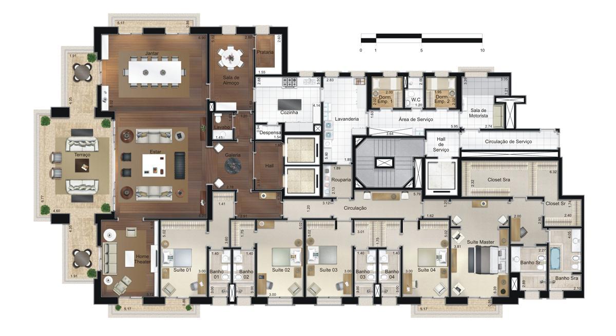106 Seridó - Planta Planta de 500m² - Tipo