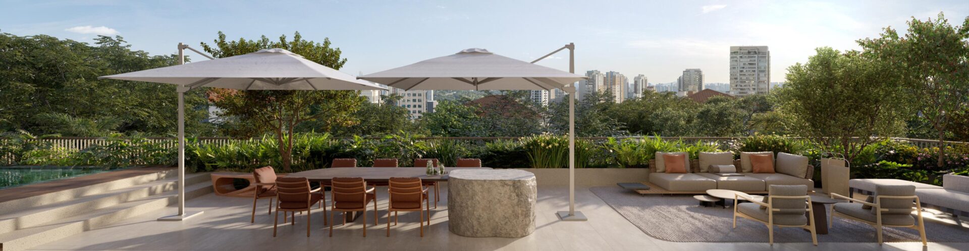 Terraço do Apartamento Gardens do LIGNEA Higienópolis