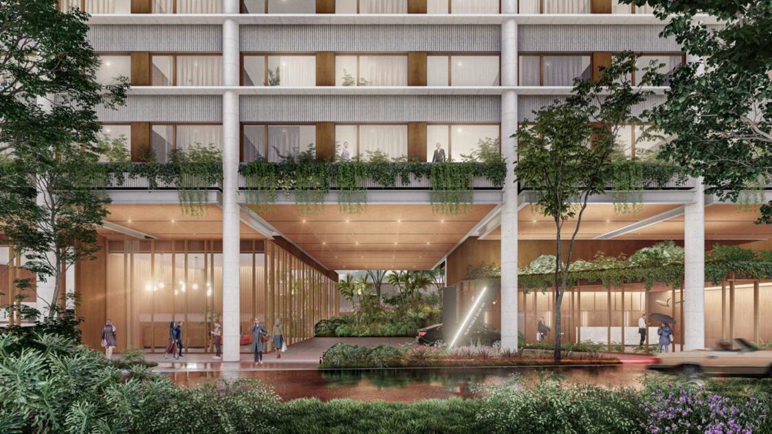 Fachada do empreendimento Vitacon Senior Living em Higienópolis, São Paulo, com arquitetura moderna voltada ao público 60+