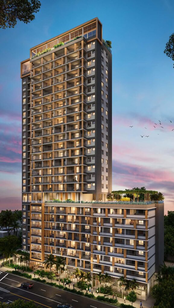 Fachada Contemporânea Do Lançamento Vert Vila Nova, Na Rua Bueno Brandão, 459 – Vila Nova Conceição, São Paulo, Com Arquitetura Assinada Pela Acia.