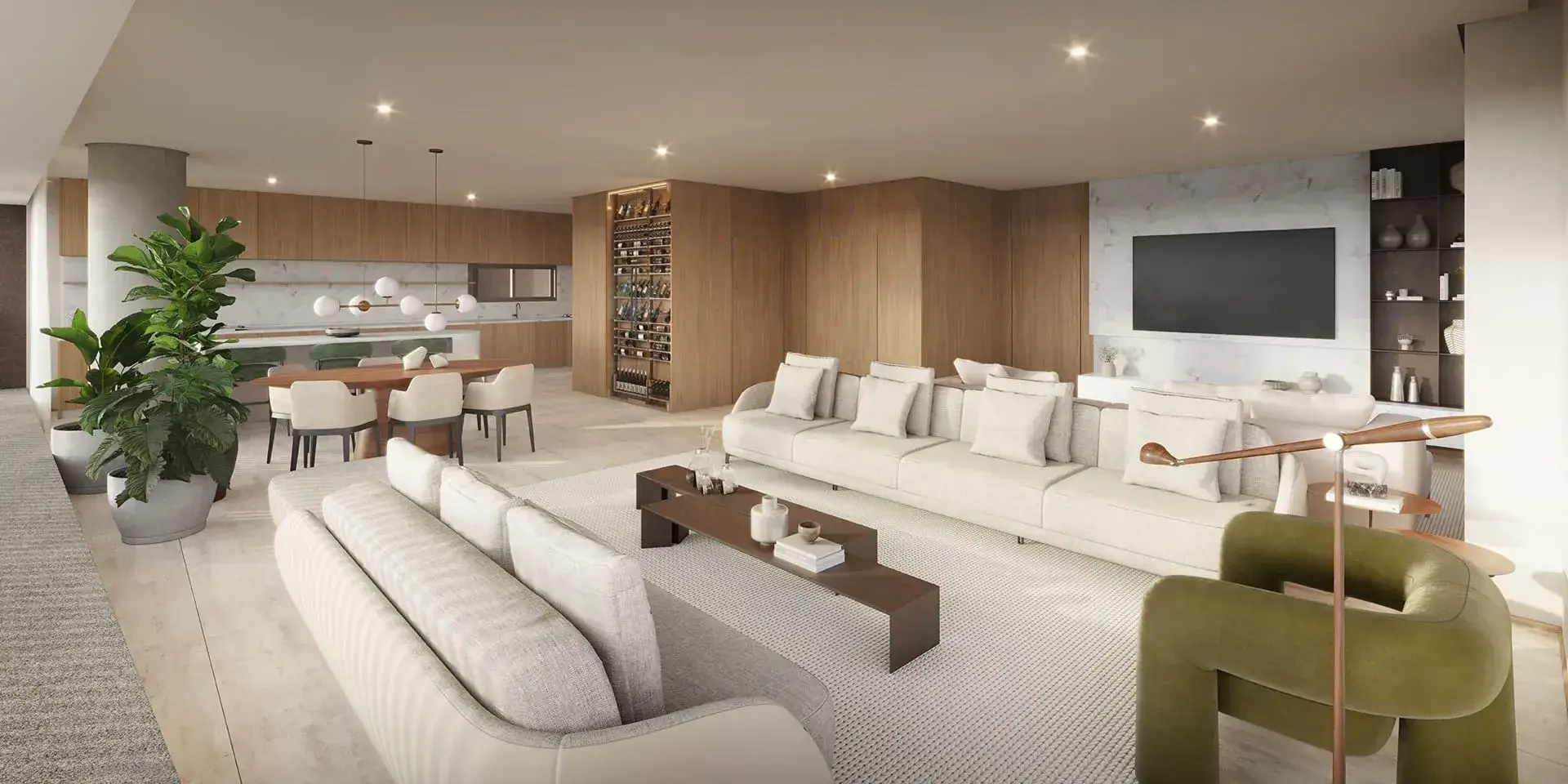 Living do Apartamento de 244m² - Linbenderg Vista Alto de Pinheiros