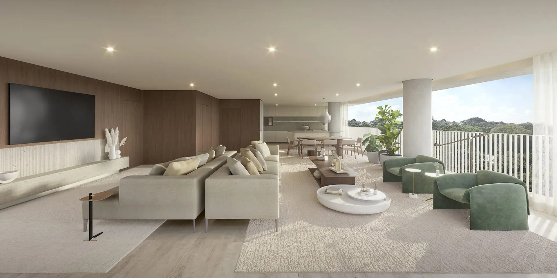 Living do Apartamento de 270m² - Linbenderg Vista Alto de Pinheiros