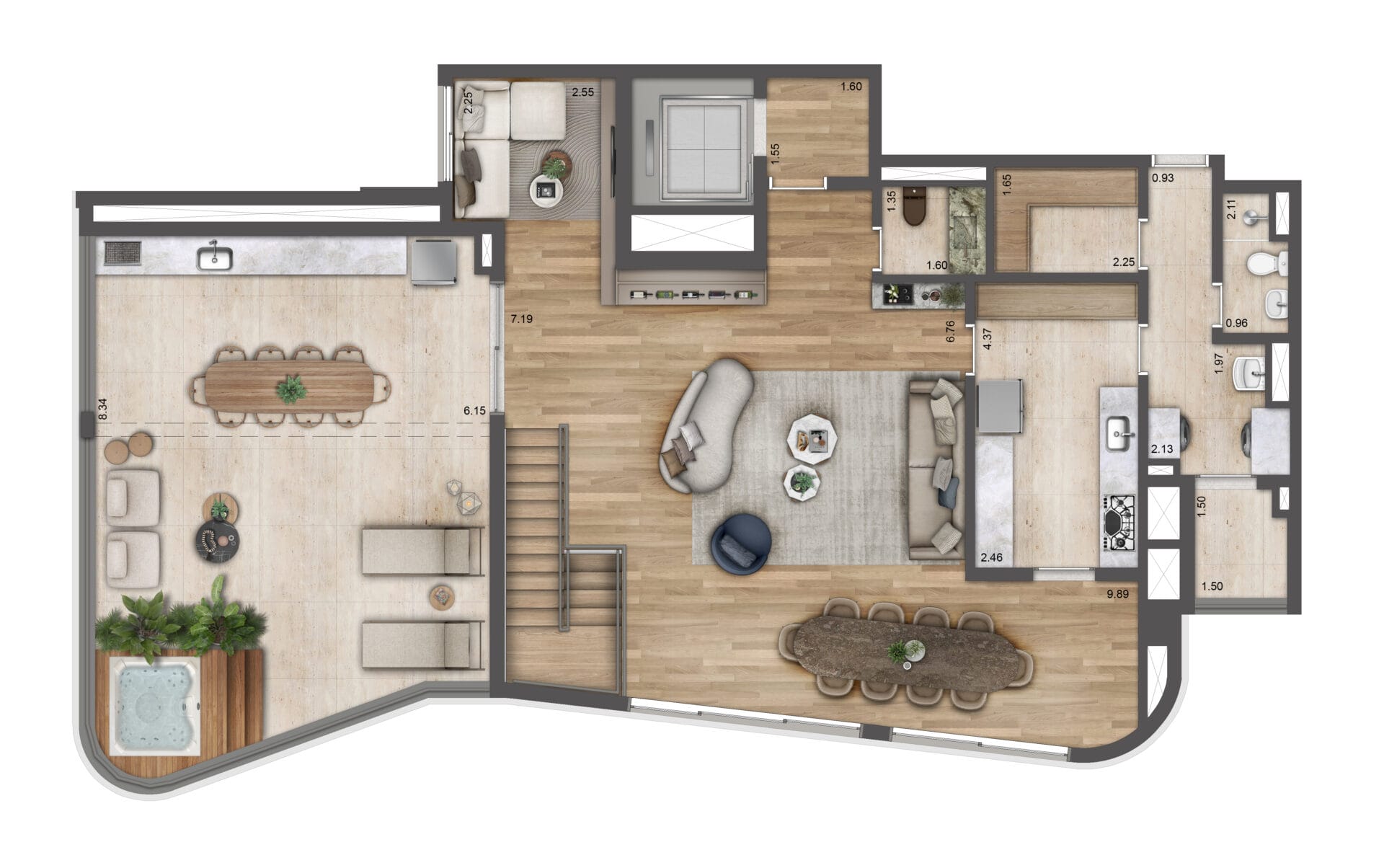 CASA Cerâmica - Planta Duplex 337m² - Superior