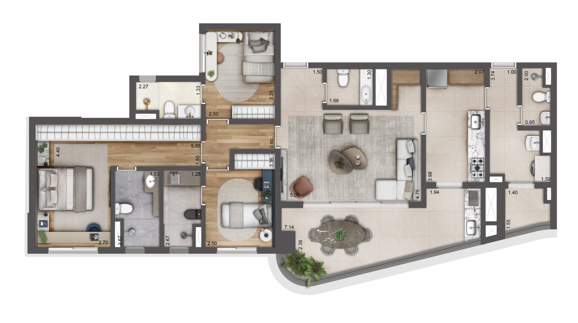 CASA Cerâmica - Planta Planta de 130m² Tipo