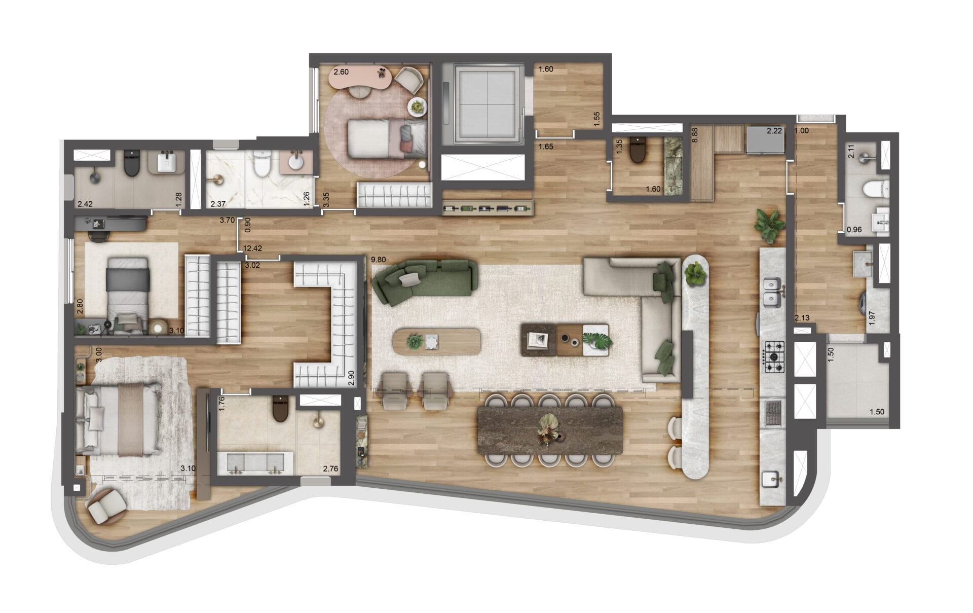 CASA Cerâmica - Planta Planta de 171m² Opção