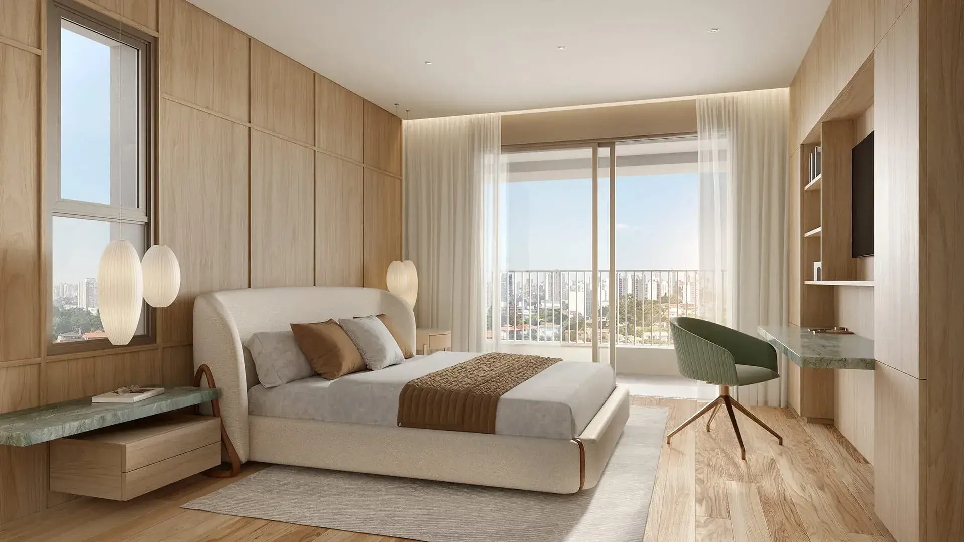 Suíte Master do Apartamento de 270m² - Linbenderg Vista Alto de Pinheiros