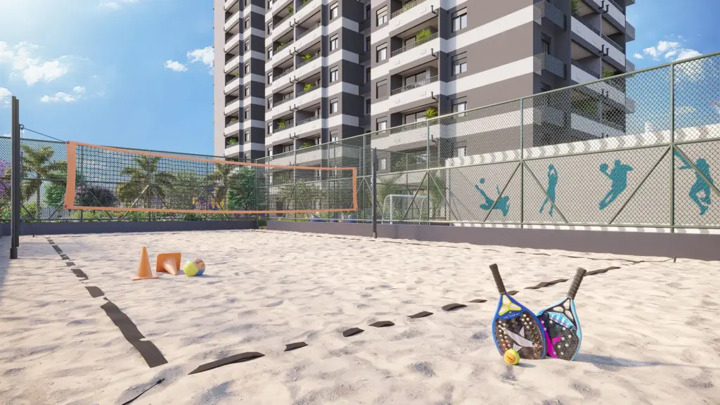 Quadra De Beach Tennis Do 011 Brooklin Residence Na Rua Caetano José Batista, 149 – Brooklin, São Paulo.