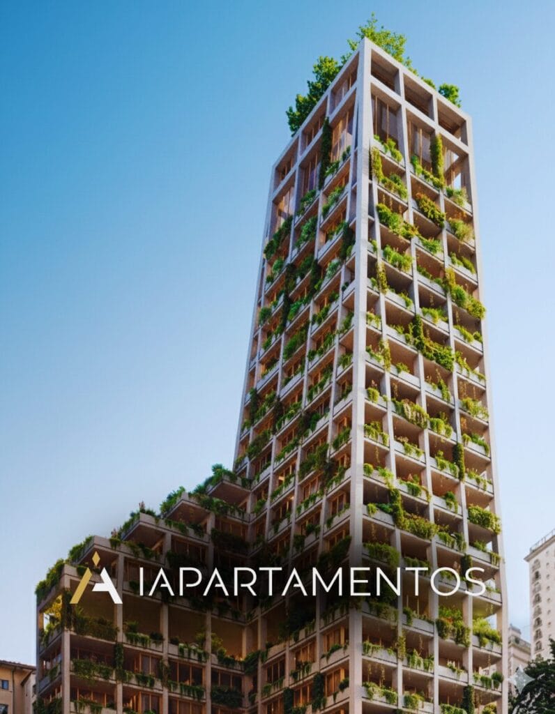 Fachada Dinâmica Do Aléia Jardins Na Rua Padre João Manuel, 498 – Jardim Paulista, Lançamento Da Sdi Com Arquitetura Triptyque E Design Biofílico.