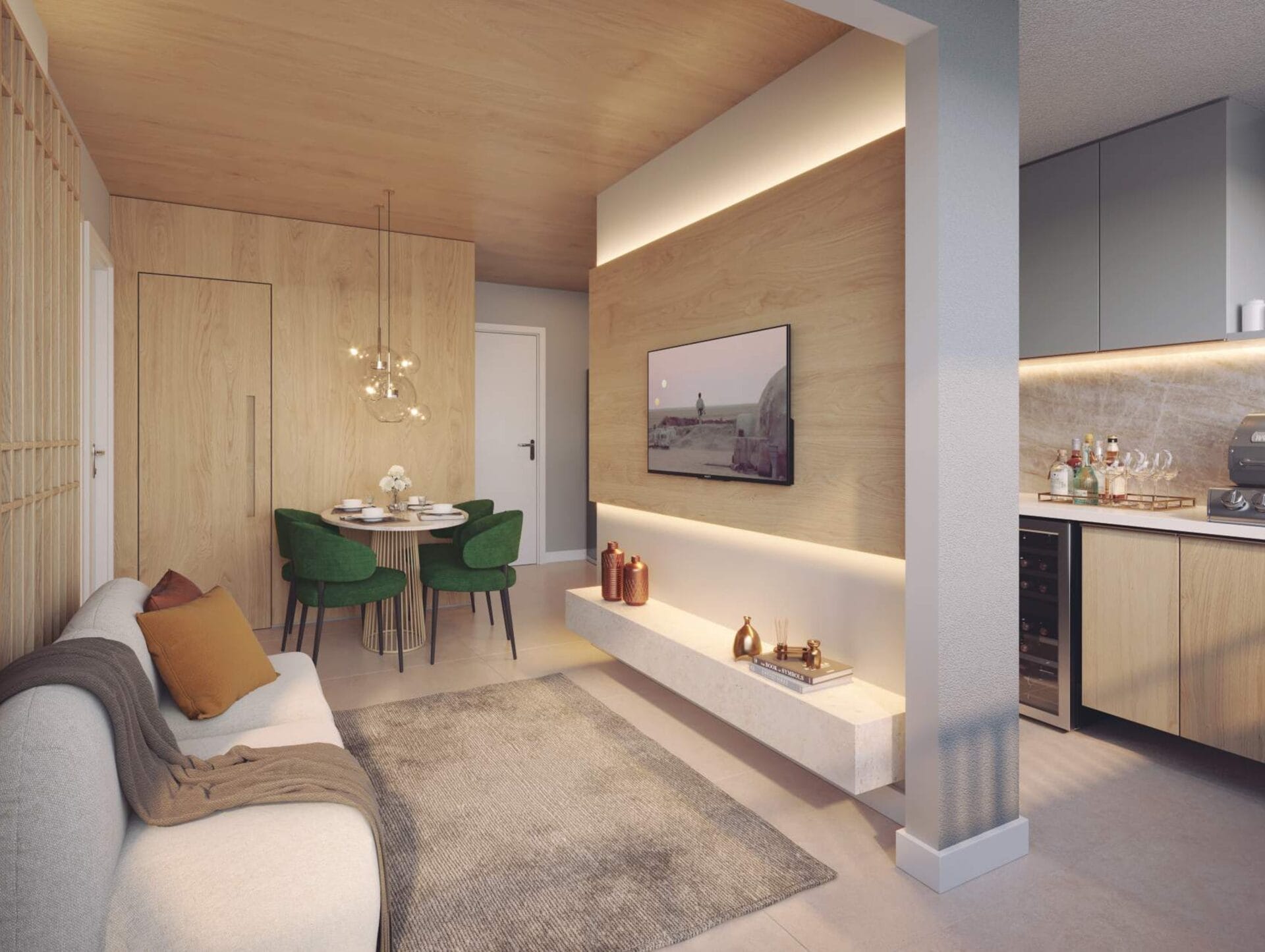 Living Ampliado - Apto da Ponta - 011 Brooklin Residence
