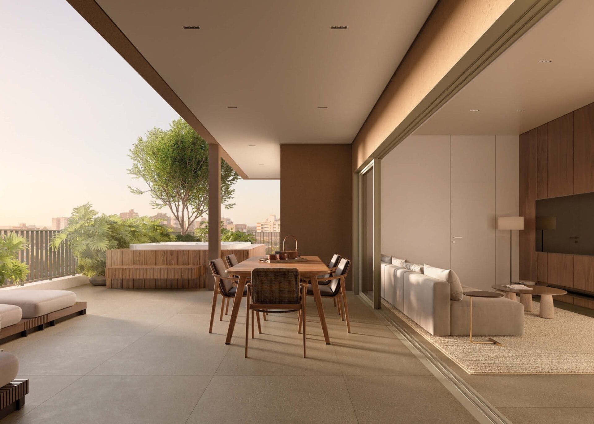 Living da Penthouse de 149m² - Gavia Moema - Lançamento Plaente