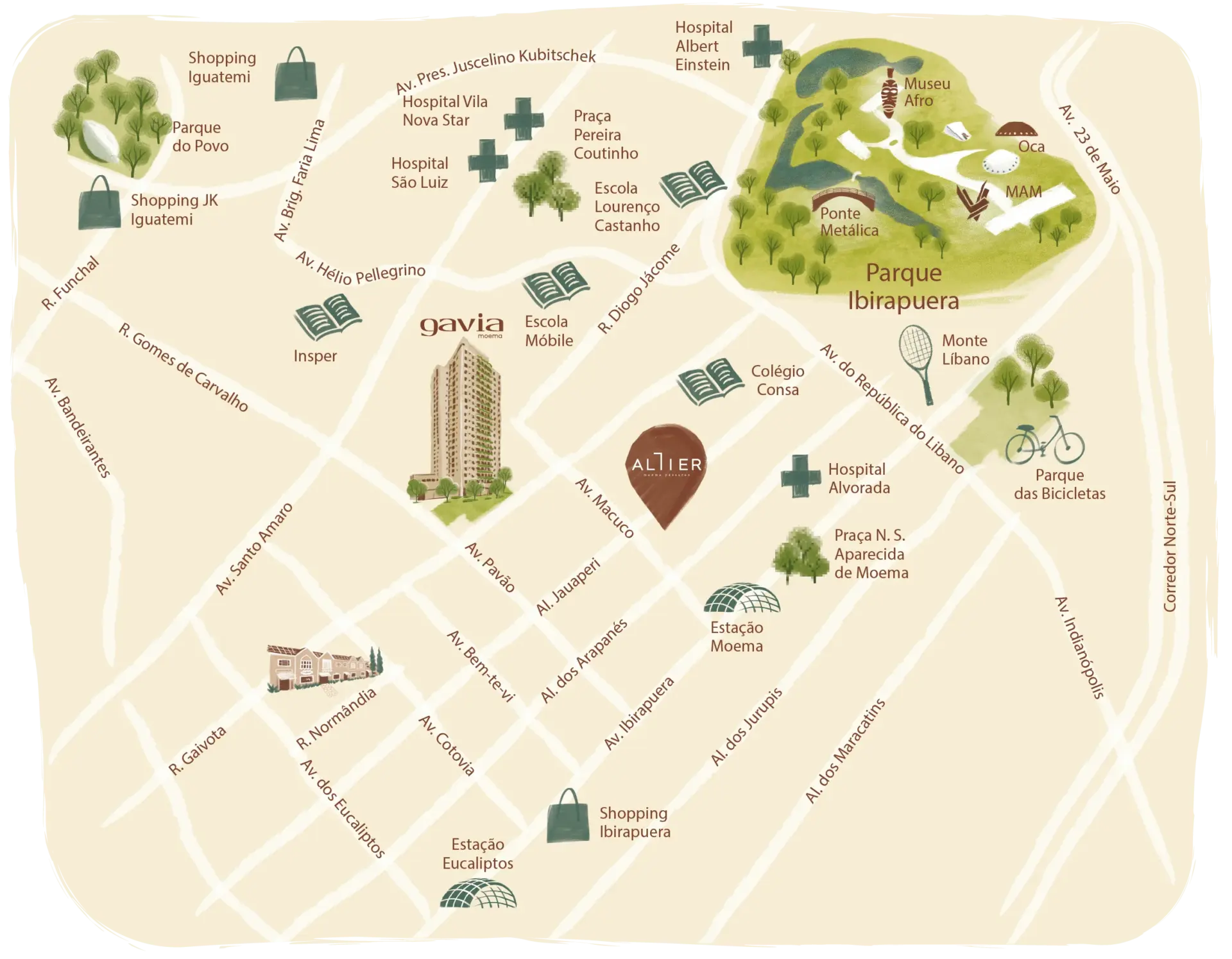 Mapa da Região - GAVIA Moema - Plaenge