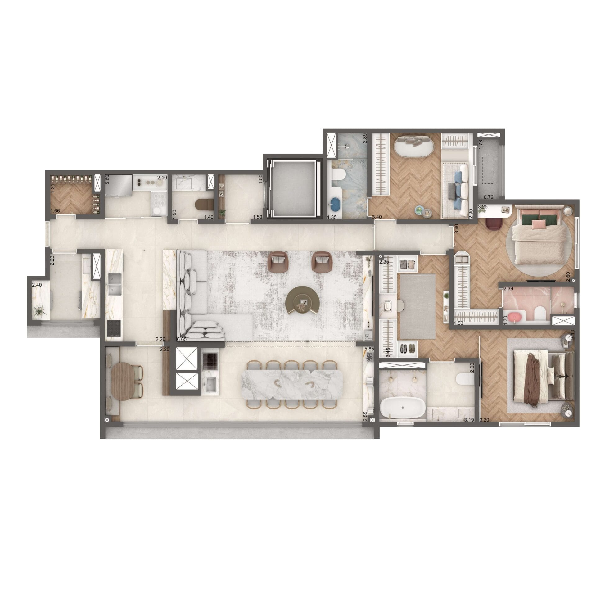 Home Boutique By Living Campo Belo - Planta Planta Opção 149m² 