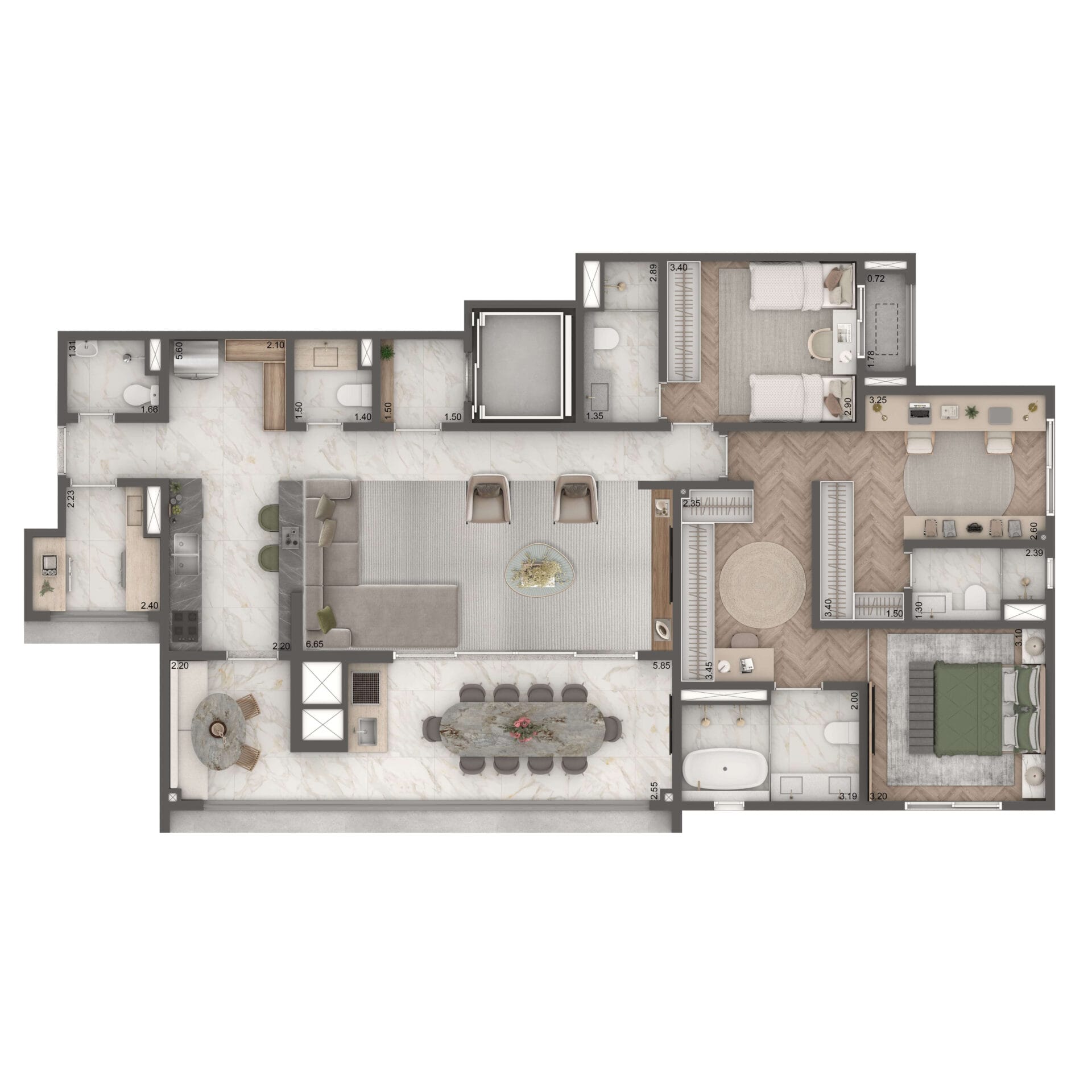 Home Boutique By Living Campo Belo - Planta Planta Opção 149m²