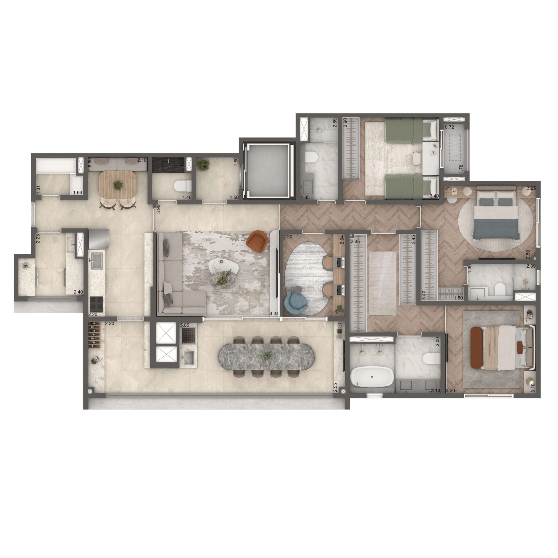 Home Boutique By Living Campo Belo - Planta Planta Opção 149m²