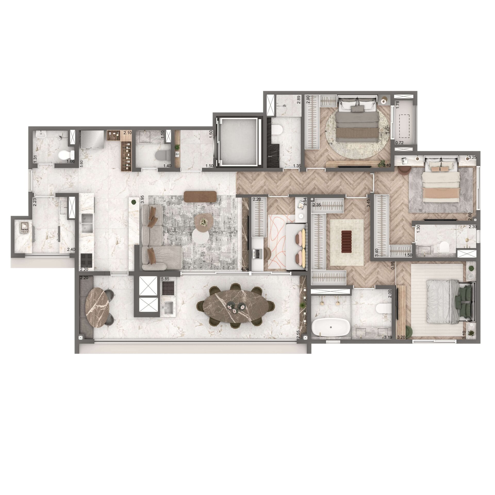 Home Boutique By Living Campo Belo - Planta Planta Opção 149m²