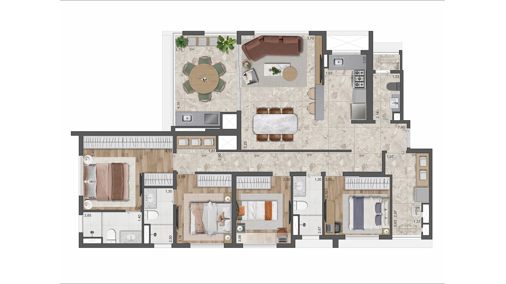 The Gardens Eleya - Planta Planta de 128m² 