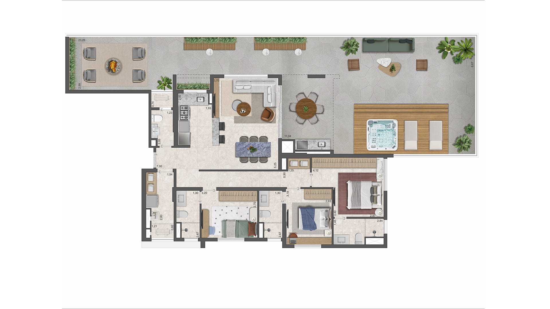 The Gardens Eleya - Planta Planta de 219m² - Sky Garden