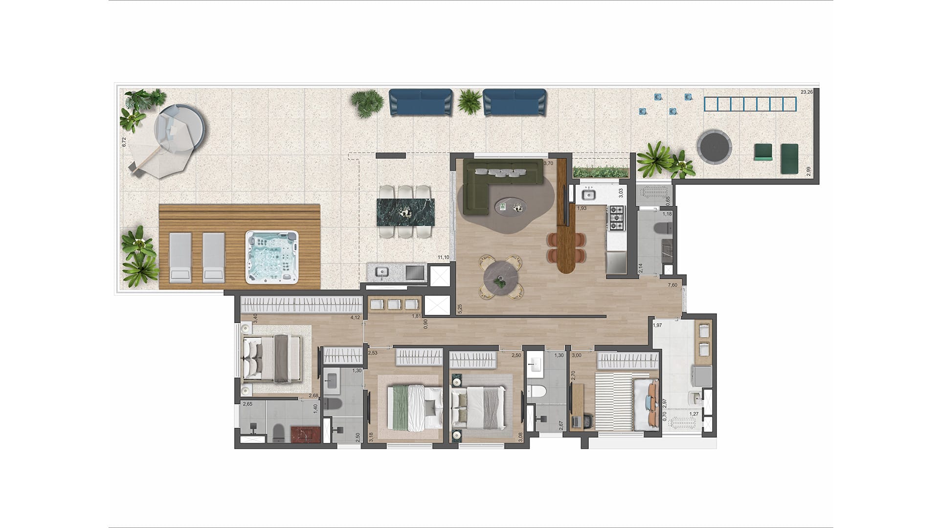 The Gardens Eleya - Planta Planta de 230m² - Sky Garden 