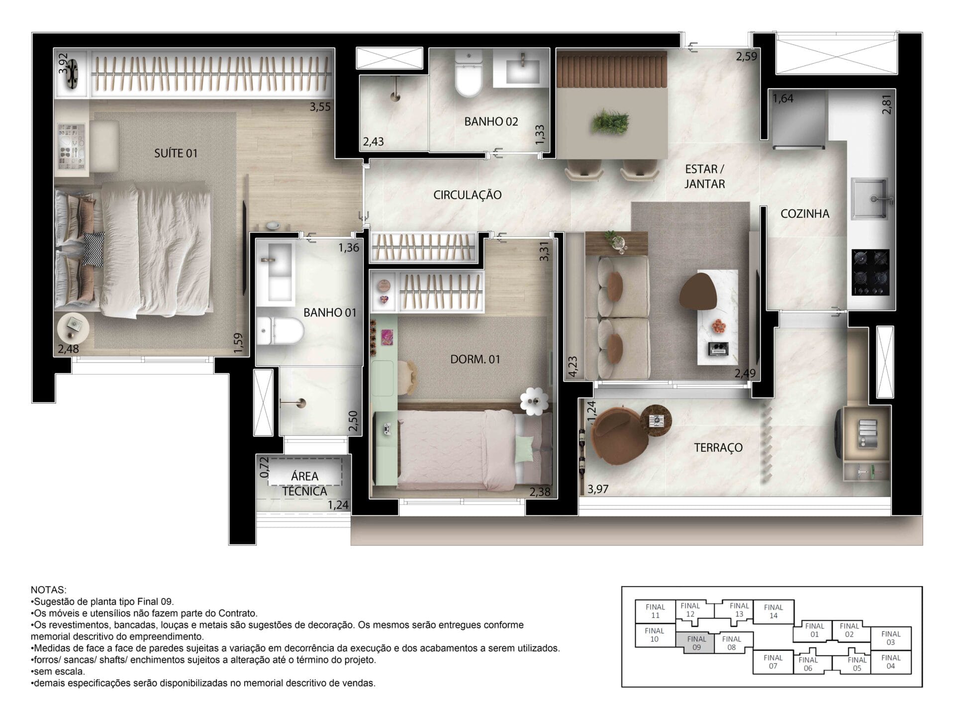 Garden Design Caminhos da Lapa - Planta Planta de 62m²