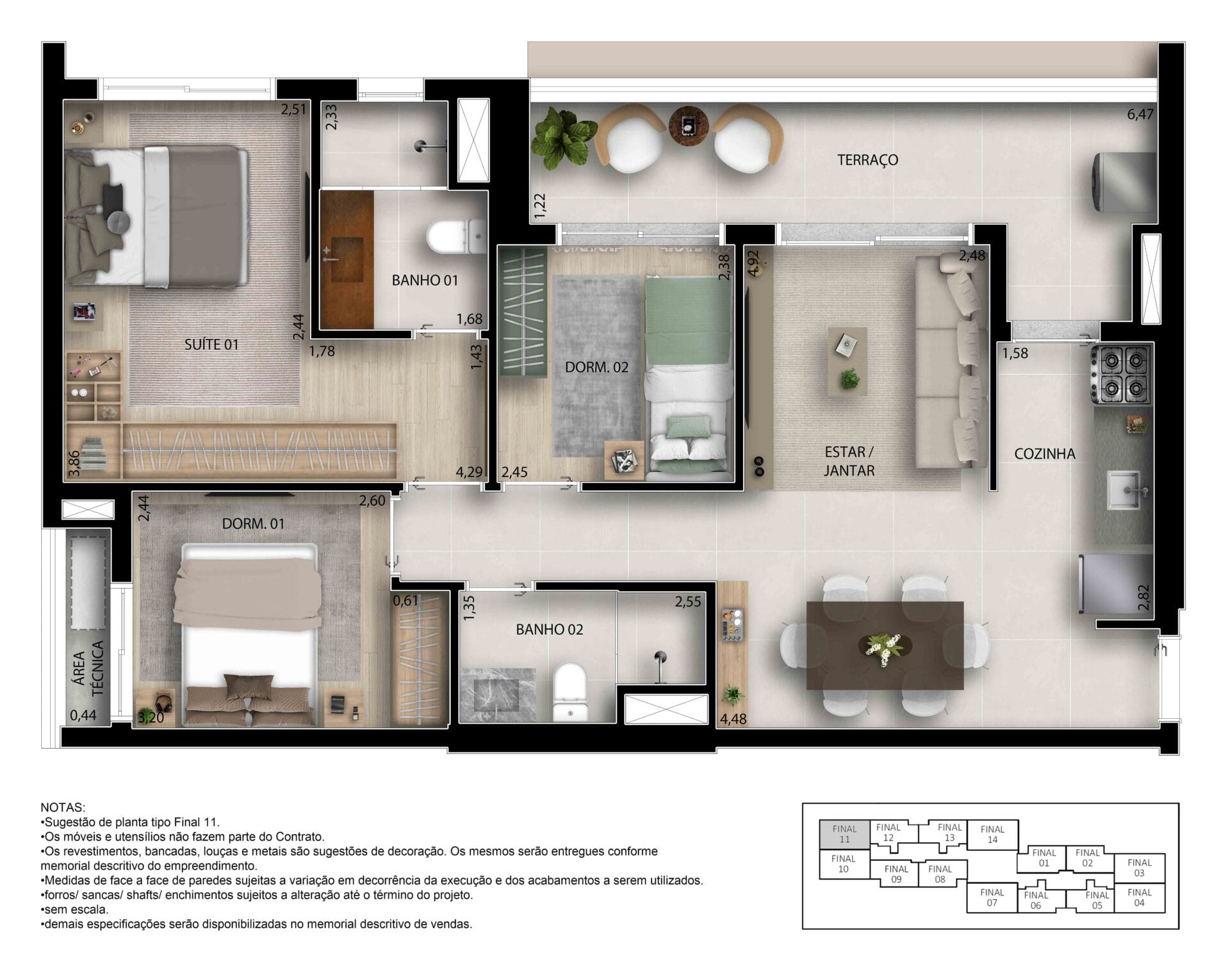 Garden Design Caminhos da Lapa - Planta Planta de 76m² 