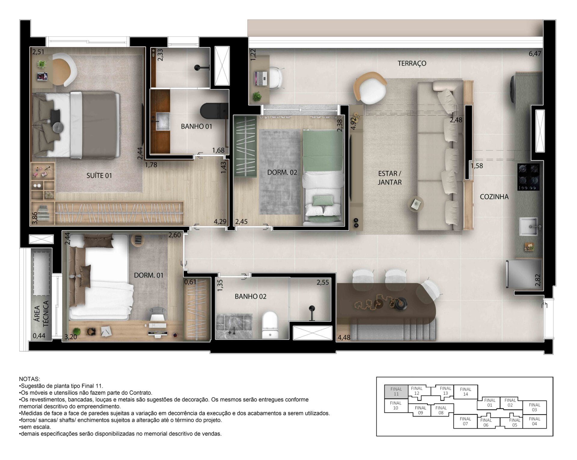 Garden Design Caminhos da Lapa - Planta Planta de 76m² 