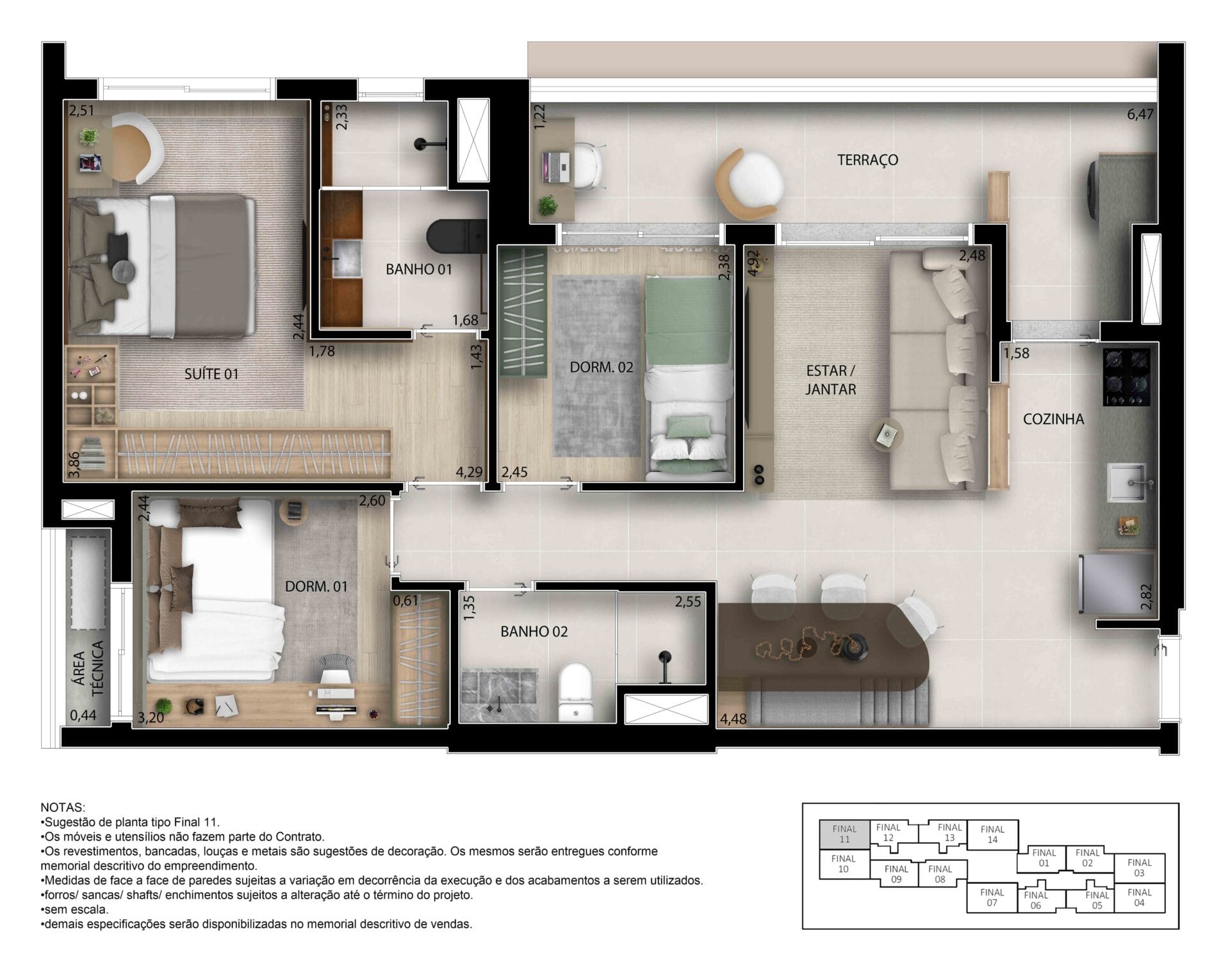 Garden Design Caminhos da Lapa - Planta Planta de 76m² 