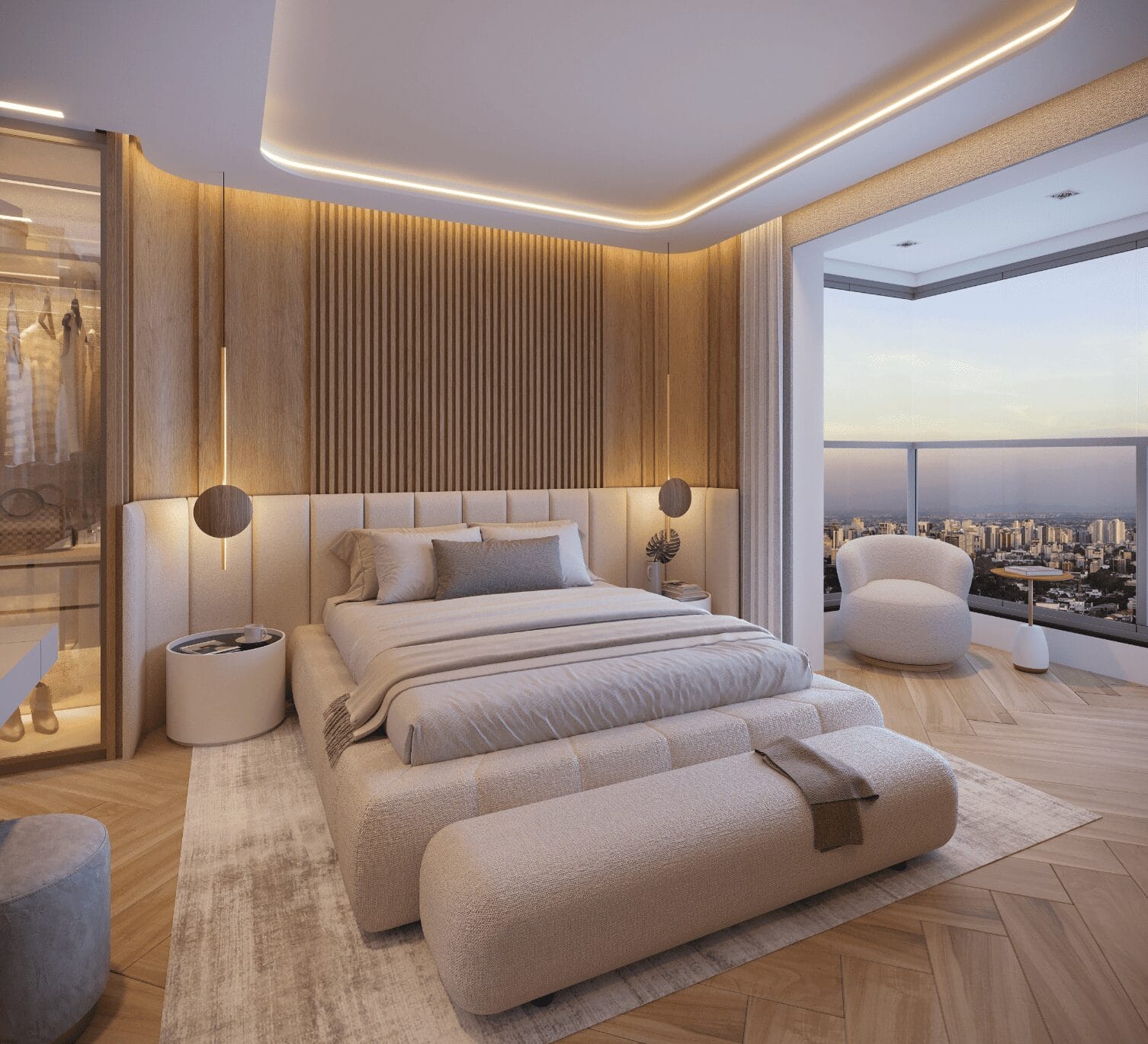 Suíte Master do Apartamento de 145m² - NAARA Higienópolis