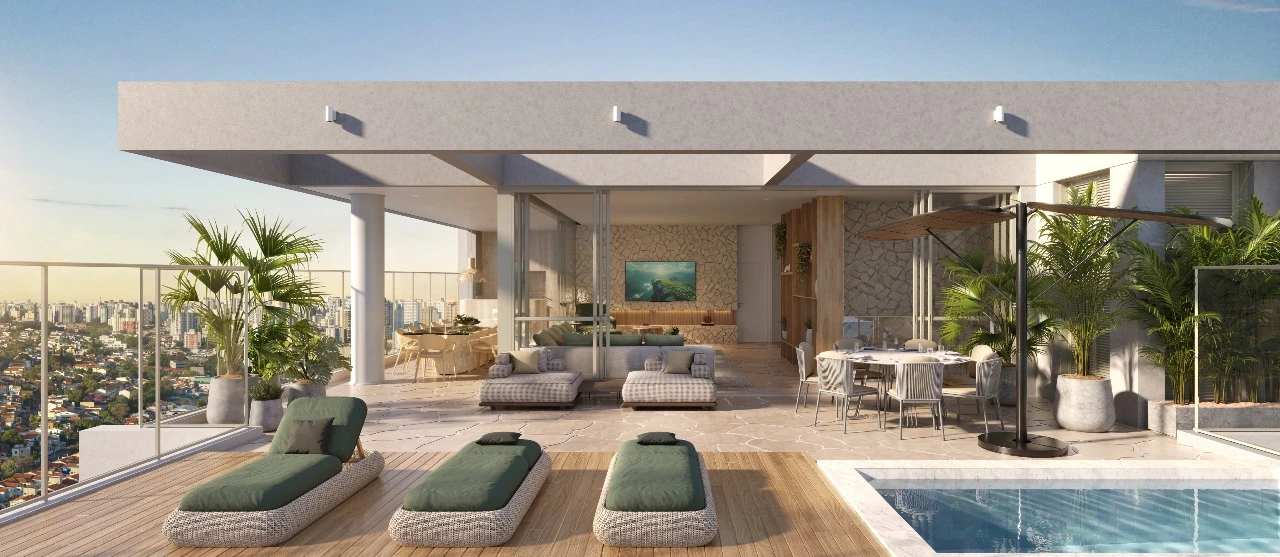 Terraço do apto duplex - 395m² - QUARTEN Ibirapuera - Trisul
