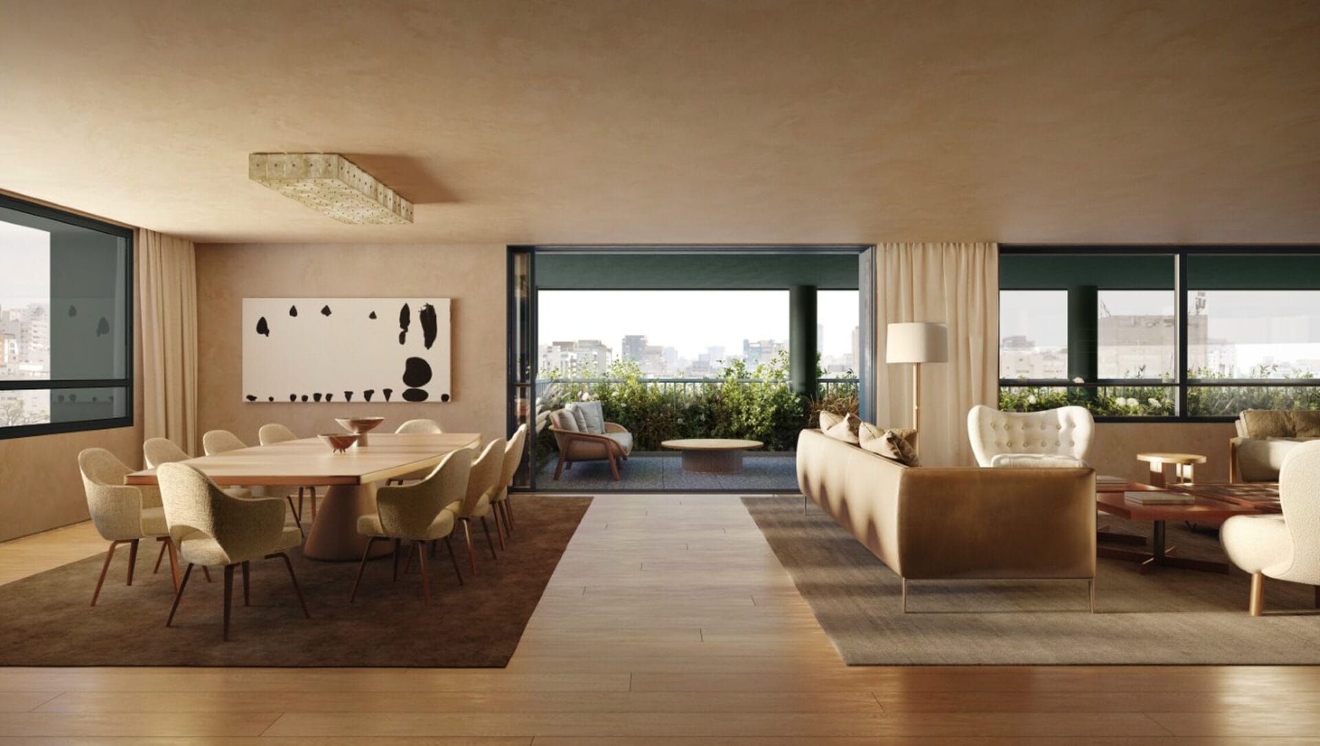 Living do Apartamento de 580 m² - PJM923 Jardins - Lançamento TOCA55