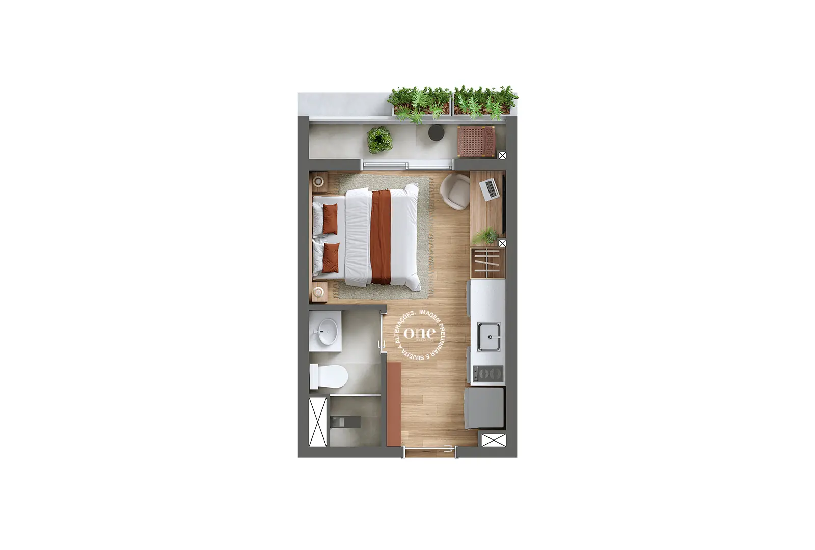 NEX ONE Sarutaiá Jardins - Planta Planta Studio