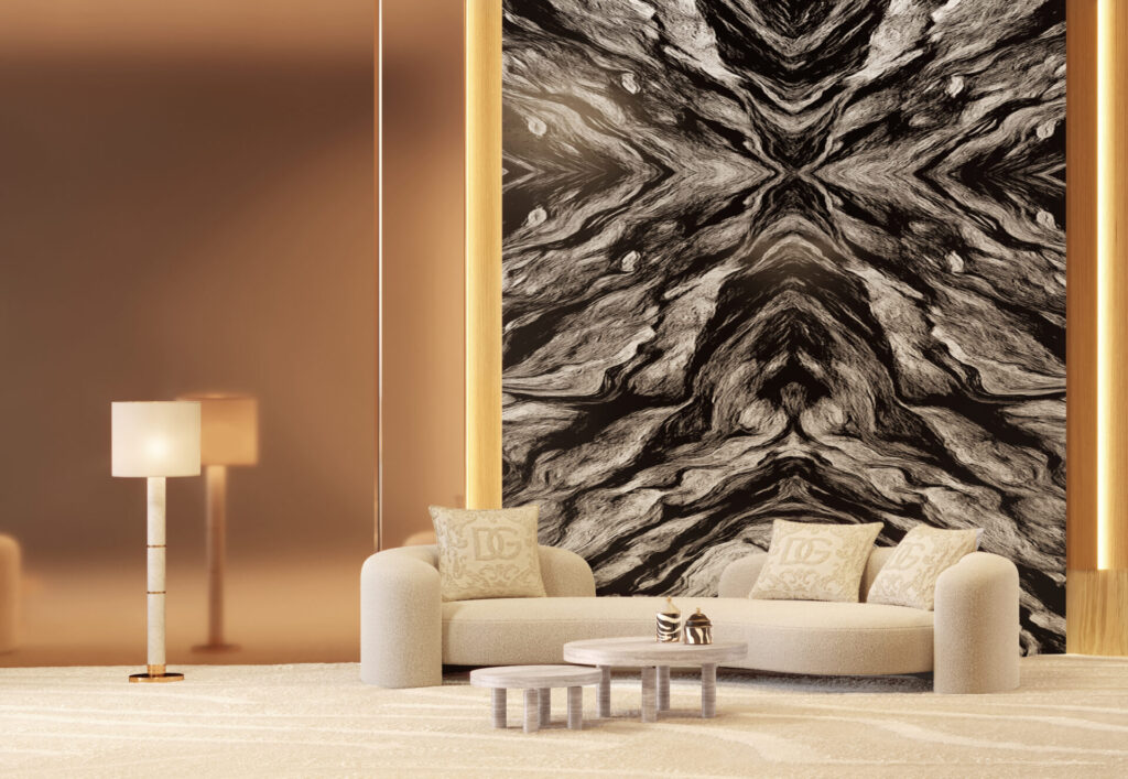 Detalhe Do Lobby Residencial Do Capri Lifestyle By Dolce&Amp;Amp;Gabbana Casa Com Elementos De Design Italiano, Texturas Artesanais E Atmosfera Elegante.