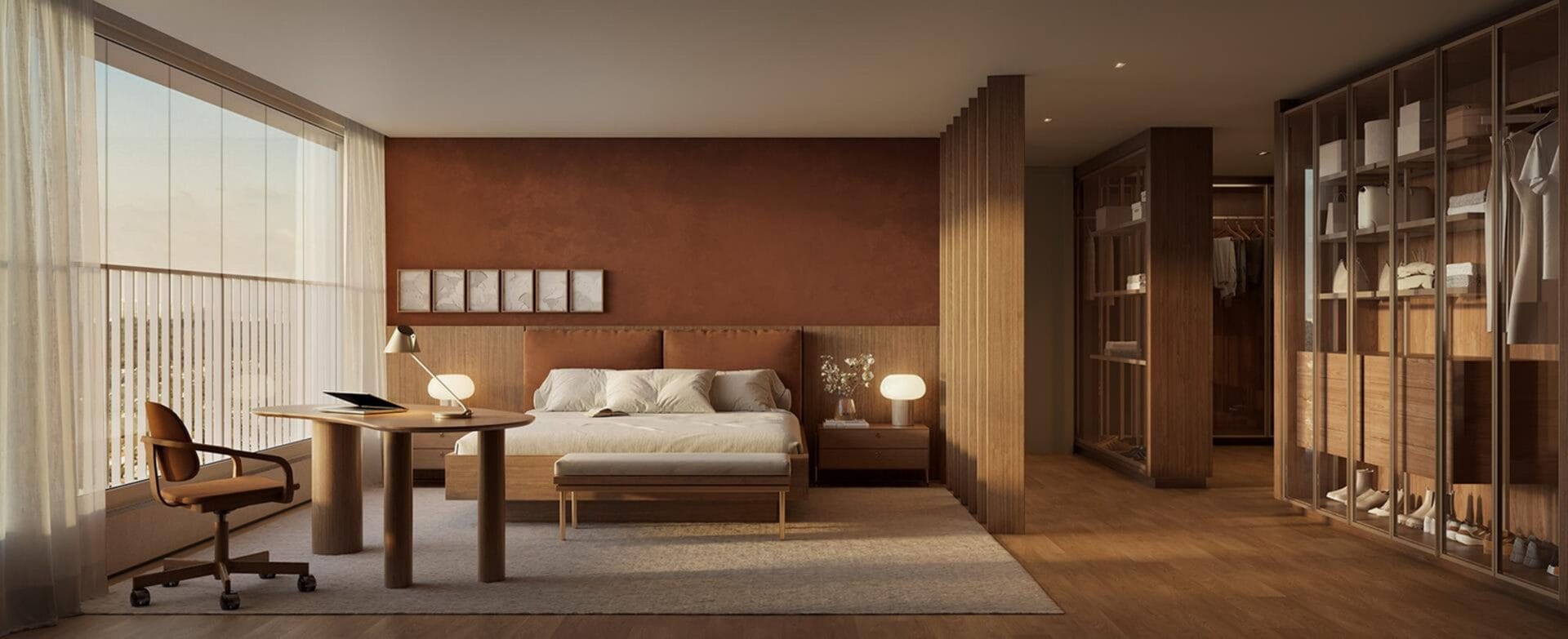 Suíte Master do Apartamento de 328m² (Opção 3) - SOFIA Campo Belo - Lançamento Nortis