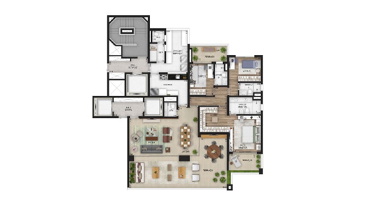 Maison Helena - Planta Planta de 208m²