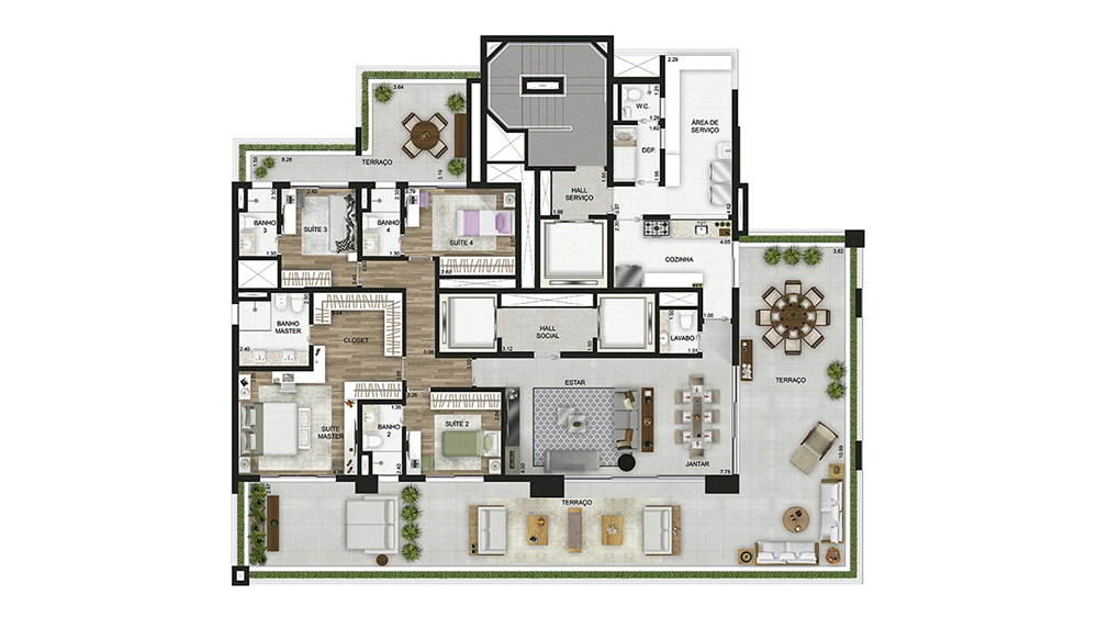 Maison Helena - Planta Planta de 312m²