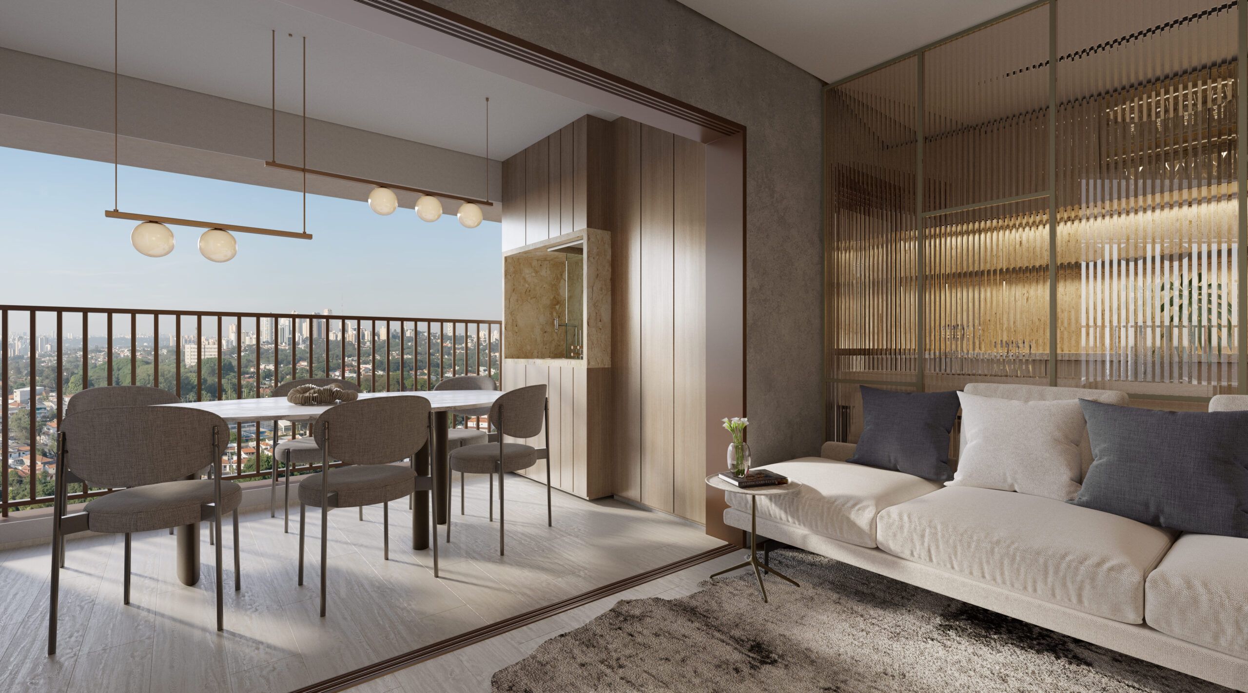 Terraço do Apartamento de 75m² - Lançamento Tegra - Nova Vivere - Caminhos da Lapa