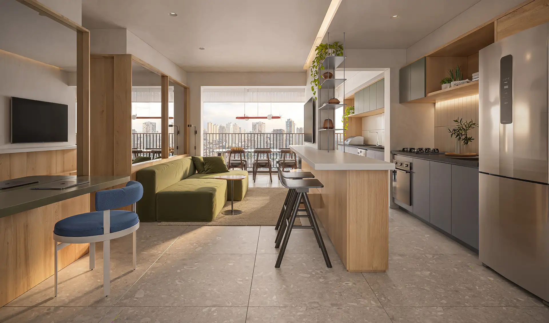 Apartamento de 70m² com 2 Dormitórios - IBITI Alto da Boa Vista - Lançamento